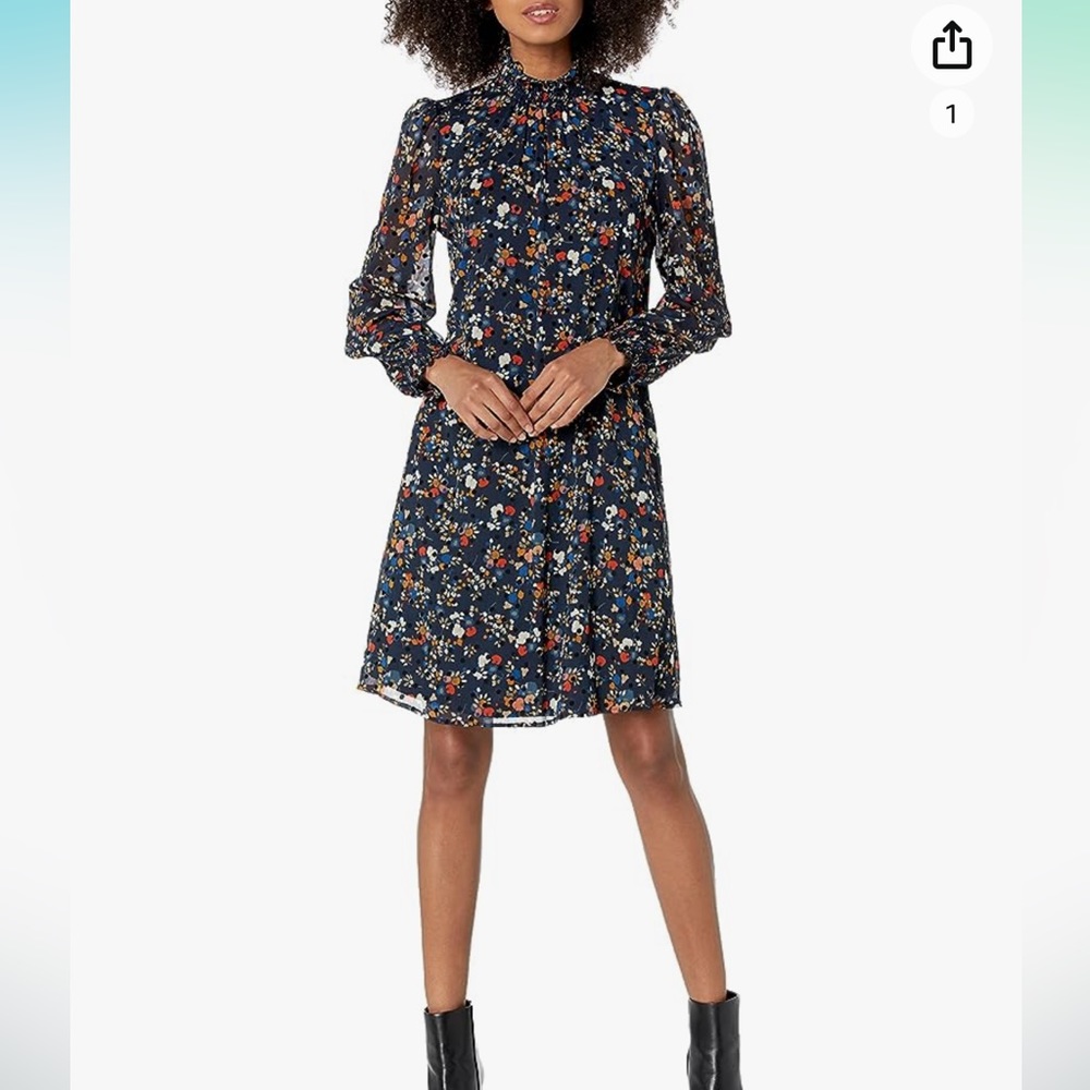 Hilfiger Swing Dress Dark Teal